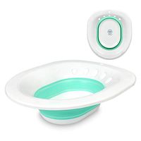 Collapsible Sitz Bath for Toilet | Discreet Over The Seat Sitz Bath to Treat Postpartum Wounds, Hemorrhoids, Perineal Care, Episiotomy Recovery & Yoni Steam Baths | Reusable Anal and Vaginal Care