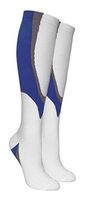 FineFit Heavy Cushion Sport Compression Socks - White/Blue, Small/Medium
