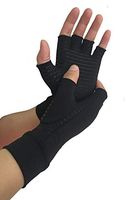 Copper Arthritis Gloves, Fingerless Compression Hand Gloves for Men and Women Relieving Rheumatoid, Osteoarthritis, Carpal Tunnel (S)