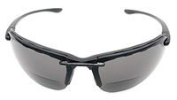 The Oakland Bifocal Sun Reader Sport and Wrap Around Reading Sunglasses, Unisex Rimless Safety Readers for Men and Women, Black + 3.00