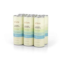 SkinTē Collagen Sparkling Tea - Super Herbs & Antioxidants. Non-GMO, Paleo-Friendly. Hibiscus Vanilla, 12oz. 6 Pack