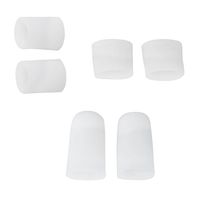 Pack of 3 Pairs Toe Sleeves for Hammer Toes Gel Finger Toe Tubes Toes Friction Pain Relief