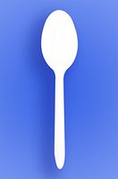 Wow Plastics Inc. Heavy Weight 7" Souper Spoon - White Pp - 2/500 (1,000/Case)