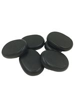 Zabrina Personal Large Massage Stone Set Basalt Hot Rocks Stones, 2.36 In 3.15 In,Black,6 Count