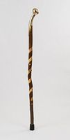 Handcrafted Wood Walking Cane - Made in the USA by Brazos - Twisted Hawthorn Hame Top - 37 Inches