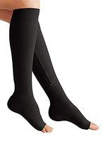 Zipper Compression Knee-High Socks, Black - Large, Model# 4776