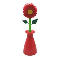 Sunflower Kitchen Brush Cleaning Tool Multi-funtion Dish Washing Brush Kitchen Bathroom Gadgets Tool (red)