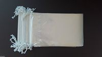 50 Qty 5'' x 8'' Double Drawstring Clear Poly Plastic Bags Pouch 2 MIL