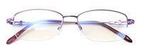 Alsenor Progressive Multifocal Computer Reading Glasses Blue Light Blocking Reader Glasses Frame for Men and Women (Purple, 3.0 x)