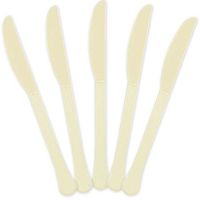 Extra Heavy Weight Plastic Knives | 20ct (Vanilla Creme)