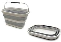 SAMMART Set of 2-20.8L (5.49Gallon) Collapsible Rectangular Handy Basket/Bucket (2)