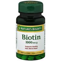 Nature's Bounty Biotin 1000 mcg Tablets 100 ea (Pack of 6)