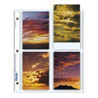 Print File Archival Photo Pages Holds Eight 3.5" x 5" Prints, Pack of 25