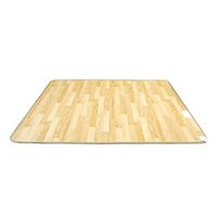 LCC Foot Warmer Feet Heated Mat, PVC Thermal Floor Leather 8mm Thickness Adjustable Electric Heating Wood Stripe Carbon Crystal Heating Pads Under Desks, Electric Carpeted Toes Warming Heater