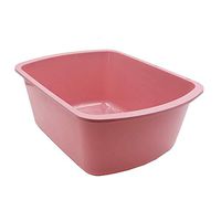 7 Quart Rectangular Plastic Wash Basin with Graduations, Rose (Pack of 9)
