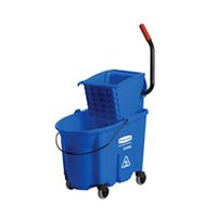 WaveBrake 2.0 Bucket/Wringer Combos, Side-Press, 35 qt, Plastic, Blue