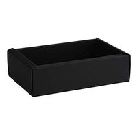 Clear PVC Sleeve DIY Sliding Black Gift Box-Kraft Paper Luxury Packaging Boxes for Birthday Party, Thanksgiving Occasion 7 x 4.75 x 2 (6 Pack)