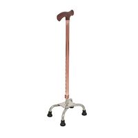 Cozy Rollators Bronze Cane Old Man's Four-Legged Walking Stick Crutch Non-Slip Walking Stick with Hospital