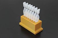 Eye Drops Vial Holder for Single-use Disposable Eye Drops & Storage, Holds 7 Single use Disposable vials - Znet3D (Gold)