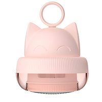 Cliramer Cute Mini Cat Lint Remover Hair Ball Trimmer Fuzz Pellet Cut Machine Epilator Sweater Clothes Shaver Laundry Cleaning Tool (Pink)