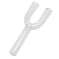 Glass Two Hose Snuff Tube Snorters Double Tube Sniffer (Transparent)