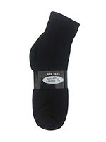 6 Pairs of Socks Plus 10-13 Non-Binding Diabetes Diabetic and Circulatory Ankle Socks (Black)