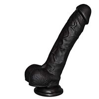 TT#UU250 7-inch Safety Medical Silicone Ð`ịl'Ďɔ True Hands-Free Waterproof Safety, Strong Suction Cup-Reusable (Color: Black)