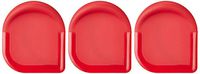 Mr Scraper Set of 3 Pot Scraper Food Scraper Dish Scraper Pan Scraper Egg Scraper Kitchen Scraper MADE IN USA Red