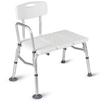 10 Position Height Adjustable Medical Shower Chair Bath Tub Bench Stool Seat Armrest Backrest Versatile Multifunctional Portable Design Elderly Handicapped Disabilities People Hospital Medical Chair