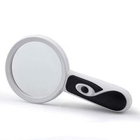 AOX Auxiliary Supplies Handheld 2.5X Illumination Magnifier Assisted Mirror 20X with LED Light HD Lens for Book Reading, Jewelry Identification, Watch, DIY Crafts Engraving and Repair