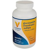 The Vitamin Shoppe Glucosamine Chondroitin Sulfate, Supports Joint Health, Mobility Flexibility, Easy to Swallow Softgels (240 Softgels)