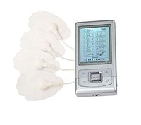 10 Modes Best Muscle Simulator tens EMS nmes Unit Machines Electric Electronic Pulse Massagers for Back Neck Shoulder Knee Legs Body Pain tmj Replacement Pads NK10GL HealthmateForever Silver