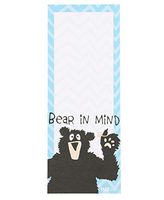 Bear In Mind Magnetic Animal Print Notepad by LazyOne | 50 Easy Tear Off Sheets Of Paper (ONE SIZE)