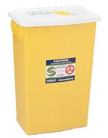 SharpSafety Chemotherapy Sharps Container, 18 gal, Slide Lid