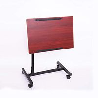 Medical Foldable Tilt Overbed Bedside Table with Brake Wheels Adjustable Over Bedside Home Desk for Hospital and Home Use,A