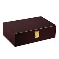 CCZXJH Cigar Humidor Desktop Cigar Humidor Portable Cigar Box Cedar Wood humidor, About 10, with Hygrometer humidifier Box, Travel Bag Wood Lined