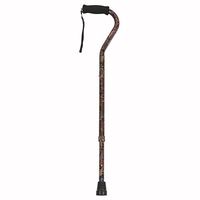 PCP Offset Handle Foam Grip Adjustable Cane, Paisley Pattern