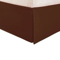 sweethome Microfiber 1500 Egyptian Quality Pleated Bed Skirt 14" Drop/Twin/Chocolate Brown