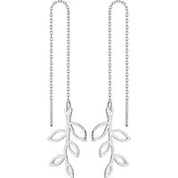 K-earings S925 Silver Ear Line Female Forest Style Sweet Leaves Long Ear Line Literary Hollow Ear Jewelry Female, S925 Silver Ear Wire