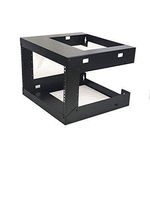 6U Wall Mount Open Frame 19'' Server Equipment Rack Threaded 15 inch Depth Black