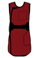 ALIMED 937229 Coat Apron Lightweight Lead Burgundy X-Large