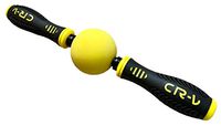 CR-V Massage Ball Roller Stick - A Massage Ball on a Travel-Sized Roller Stick for Muscle Recovery (CR-V, Yellow)