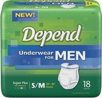 Depend Underwear For Men Super Abs Sm/Md 34"-46"