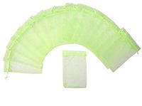 ZUUC Organza Drawstring Pouch Bag,2.8''W x3.6" L, Pack of 100 (Fluorescent Green)