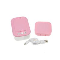 TDRFORCE Contact Lens Cleaner Mini Portable Ultrasonic Contact Lens Cleaner Kit Daily Care Fast Cleaning -Pink