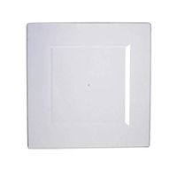 BalsaCircle 30 pcs 8-Inch Clear Plastic Square Plates - Disposable Wedding Party Catering Tableware