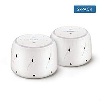 2-Pack AccuMed White Noise Machine for Sleeping, Baby, with Natural Fan, Night Light, Variable Volume - High Fidelity Sound Machine for Office Privacy, Sleep, Relaxation, Travel Portable (AC-WN106)