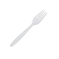 SafePro FH, 7.13" White Heavyweight Plastic Forks, Plastic Disposable Catering Take Out Forks (50)