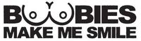 Kate KLC Boobies Make Me Smile Car Bumper Vehicle Sticker Funny Humour Sexy Naughty Rude Adult Bad Van Bike Motorbike Boat Wall Laptop Ipad Window Made in USA