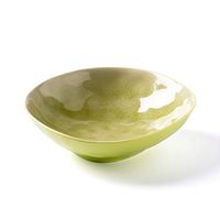 Salad Bowl Smooth Non-slip Anti-hot Hand Household Large Ceramic Salad Noodles Rice Tableware 819 (Color : Green)
